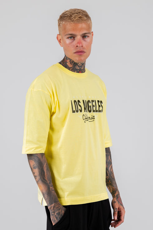 T-shirt Oversized LA - Yellow